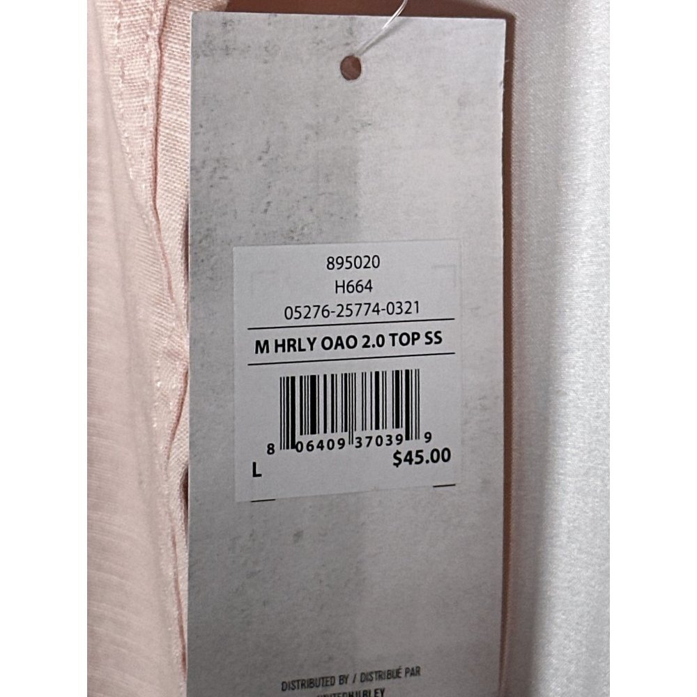 Hurley Mens One and Only 2.0 Short Sleeve Button Down Shirt Pink L NWT 895020 - Picture 3 of 4